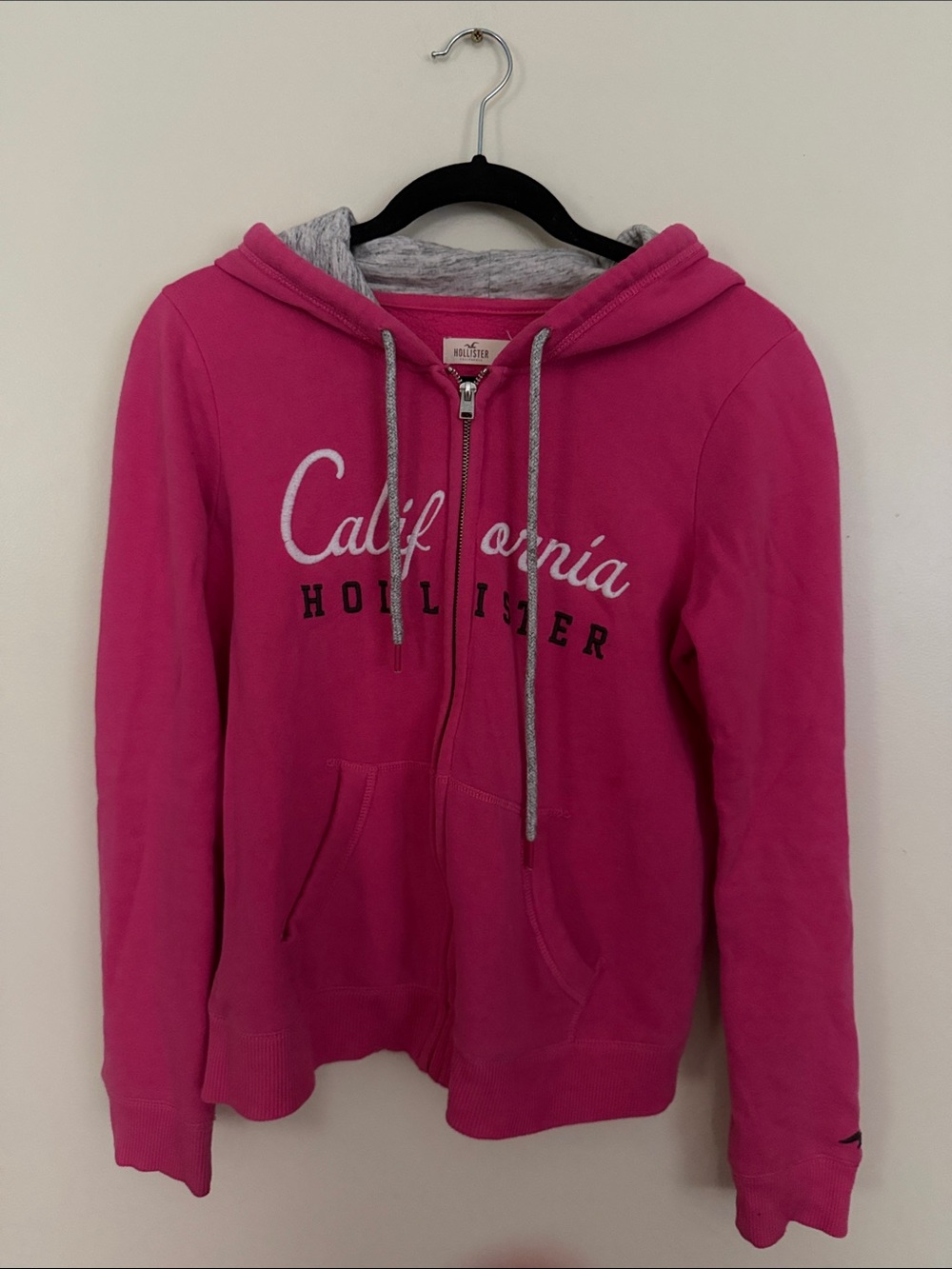 Hollister Pink California Zip-Up Hoodie